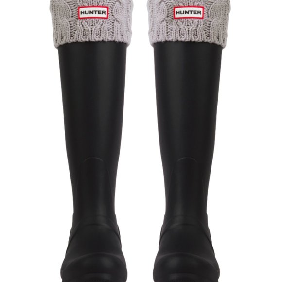 ♠️ Matte Black Hunter Boots 👢 (BONUS never worn Hunter SOCKS retail $45 🧦) - Picture 1 of 3